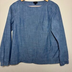 J Crew Flowy Denim Top